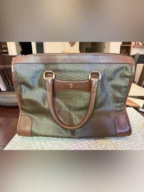 Vintage 80’s Bally coated canvas  shoulder bag